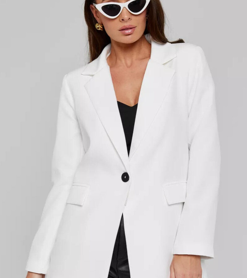 Single Button Loose Fit Blazer