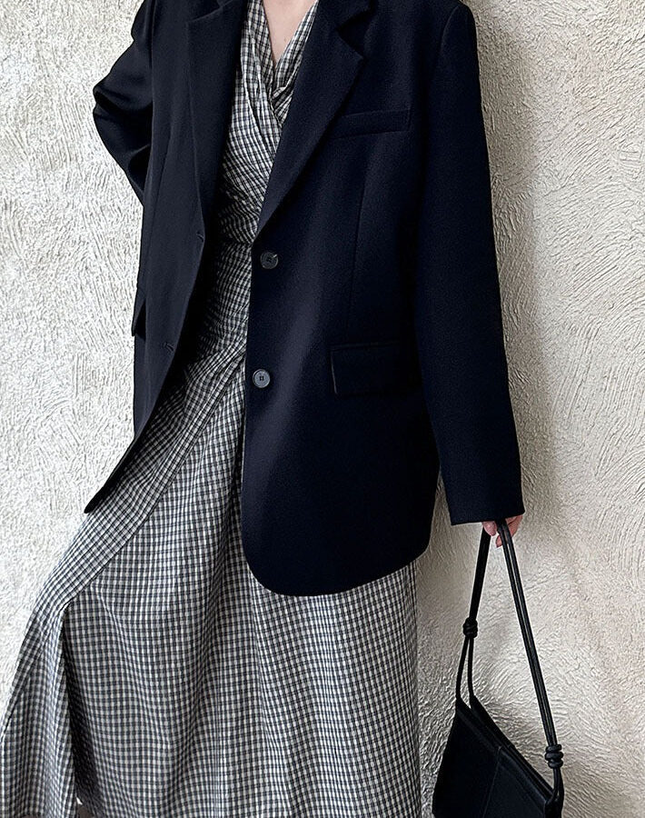 Split Back Relaxed Fit Blazer