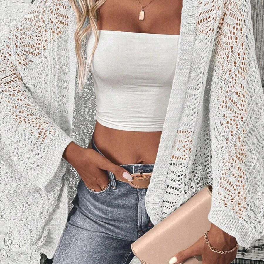 Loose Batwing Sleeve Knit Cardigan